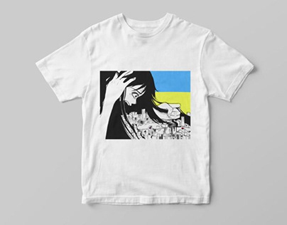 Design for t-shirts "Cities destroyed by war"