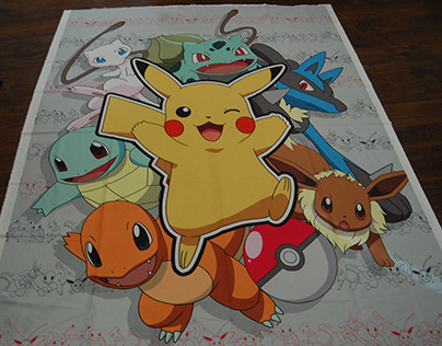 Product Design: Pokemon Blanket and Bedding Samples