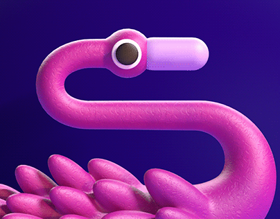 Purple flamingo