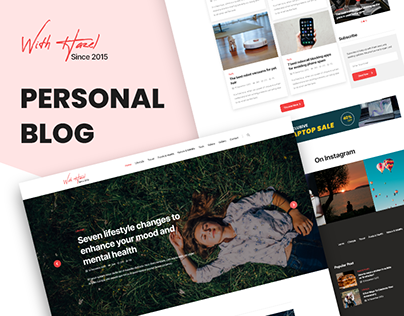 With Hazel | Personal Blog Landing Page