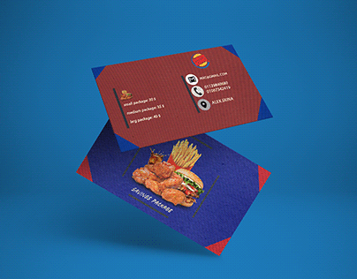 Desinge Business Card Burger King Back and Fornt