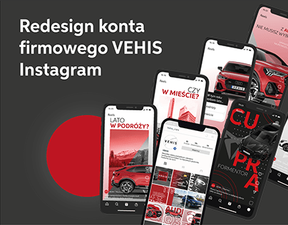 Prezentacja Redesignu konta na Instagramie firmy VEHIS