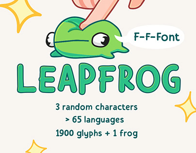 Leapfrog FONT - friendly and restless cursive