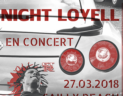 Poster en surimpression du chanteur Night Lovell