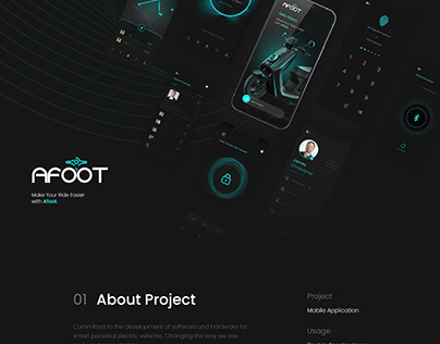 Afoot | Electric Vehicle App | iOS App | UI/UX Design