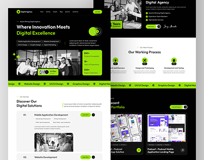 Digital Agency Website Figma UIUX Design | Web Design