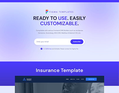 Insurance Template | Ready to Use Figma File | 2024