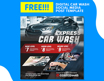 Free Download Express Car Wash Social Media Post