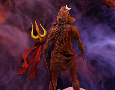 3d Shiva sculpting and camera animation