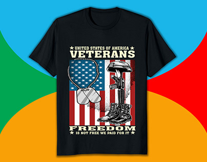 United States of Americ Veterans T-shirt Design