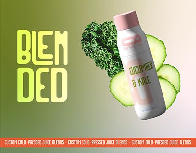 Blended juice: Branding, packaging & web design