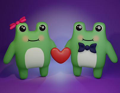 Project thumbnail - Linda pareja de ranas para San Valentín
