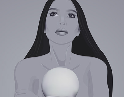 Kim Kardashian portrait illustration