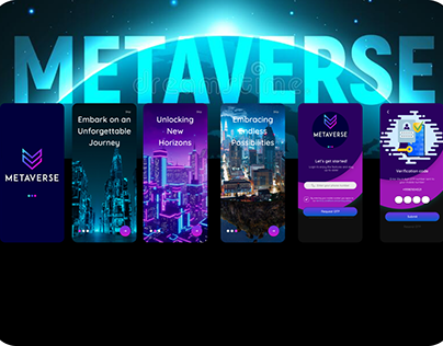 Metaverse mobile app login page design