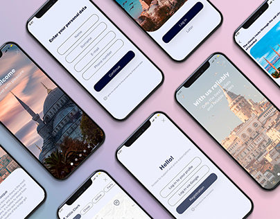 Mobile app for Turism//Дизайн мобильного приложения