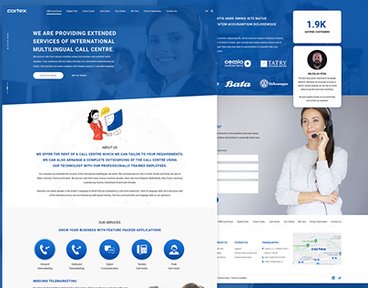Call Center Website Design layout