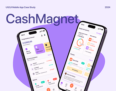 CashMagnet - Finance management app - UX/UI Case study