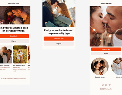 Simple Dating Website Design UiUx