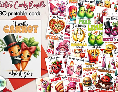Funny Valentine Cards Mega Bundle Valentine Puns Cards