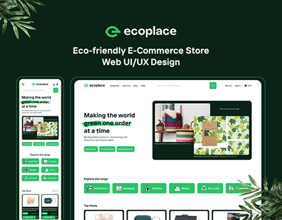 Eco-friendly ecommerce store UI/UX design (web)