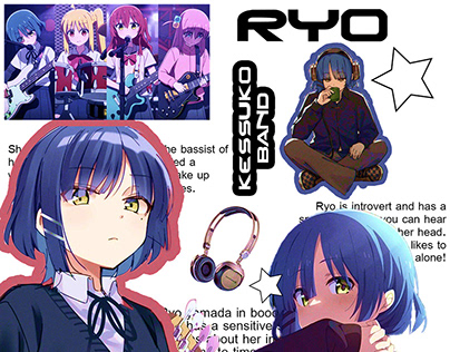 Anime Flyer about Ryo Yamada from Boochi the rock!