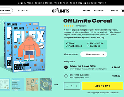 Re-Design OffLimits Cereal Product Detailed Page