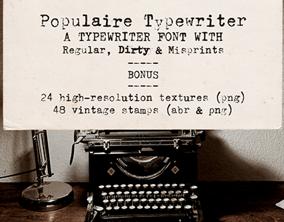 Populaire Typewriter Font & Extras