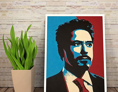 Robert Downey Jr - Layered Papercut Portrait