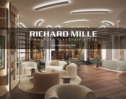 Prosjektminiatyr – RICHARD MILLE - Flagship store CGI VISUALIZATION