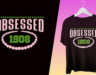 Stylish “OBSESSED 1908” T-shirt Design