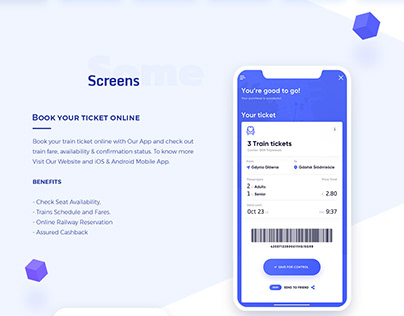 Online Flight & Train Ticket Booking Mobile App Design