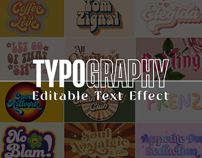 Typography Editable text effect