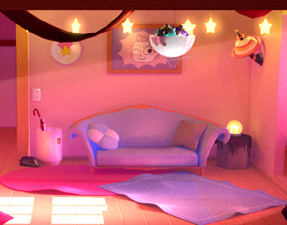 3D model || Bee and puppycat living room