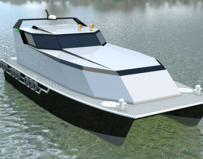 3D Design of Catamaran 40P