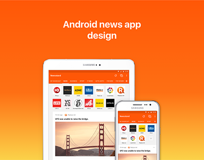 Android news app design