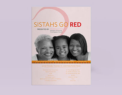 Third Baptist Church: Sistahs Go Red Event Flyer