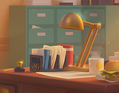Detective's Office background