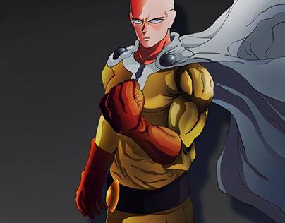 Saitama Caped Baldy Projects  Photos, videos, logos, illustrations and  branding on Behance