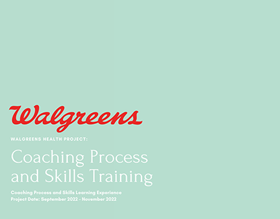Walgreens Health Coaching Process and Skills Training