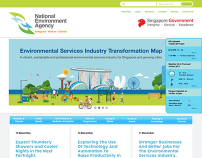 Home Page "National Environment Agency" (Web Design)
