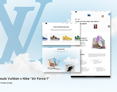 Landing page for Louis Vuitton and Nike launch event