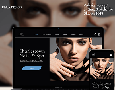 Redesign website Charlestown Nails & Spa
