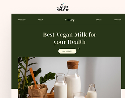 Milkey - Vegan Milk Web Design