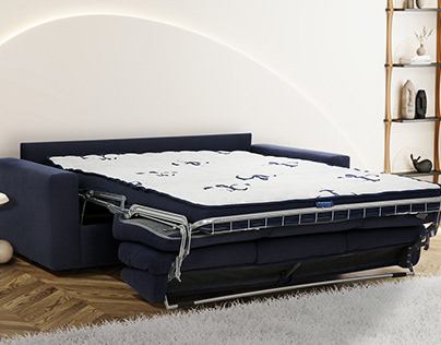 Sofa Bed 3D visualization