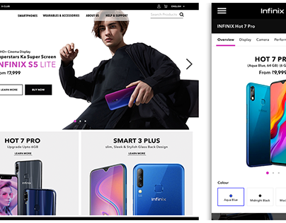 Infinix Website and product Mobile design