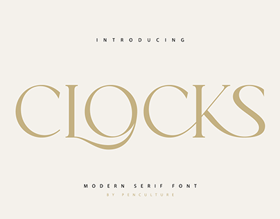 Clock Typeface