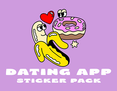 Dating app sticker pack