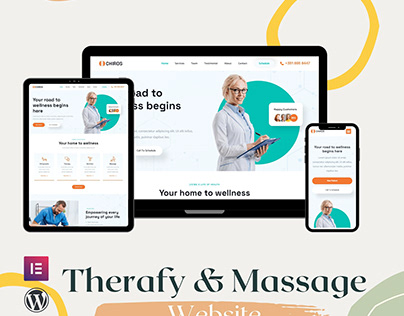 Therafy and Massage website design using wordpress