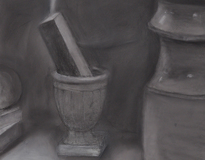 Still-life Drawing in Charcoal