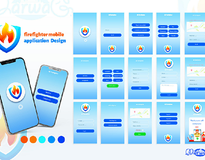 fire fighter Mobile app design